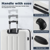 Suitcase Set of 3 ABS Cabin Hard Shell Luggage Travel Trolley 4Wheel Ssaszokyuyr