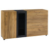 SIDEBOARD SIDE CABINET WITH 3 DRAWER STORAGE & LED OPEN SHELVES FOR LIVING ROOM