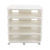 Shoe Rack with Wheels Entryway Hallway Shoes Organizer Storage Shelf Stand White