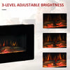 Electric Wall-Mounted Fireplace Heater with Flame Effect, Remote Control, Timer