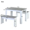 3Pcs Dining Table and Chairs Set Bench Seat 4 Seater Home Kitchen Room Furniture