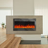 40 Inch Electric Fireplace Fire Wood Crystal 9 Flame Heater Wall Mounted/Insert