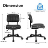 Adjustable Computer Chair Ergonomic Office Chair High-Back Swivel Chair Black