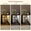LED Side Table 3 Color Lighted Bedside Sofa End Table with Storage Pocket Brown
