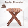 Patio Wooden Side Table Outdoor & Indoor Folding End Table X-shaped Frame
