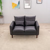 2 Seater faux leather/Linen Fabric Love Seat Sofa Armchair with Footstool Couch