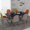 Extra Long Extendable Dining Table Strong Stains-proof Kitchen Table For Party