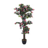 180cm Artificial Satsuki Azalea Flowers Tree Potted Bonsai Home Garden Decor