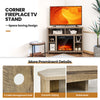 Rustic Corner TV Stand Entertainment Center Media Console Table for TV up to 48"