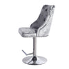 Crushed Velvet Bar Stool Gas Lift / Swivel Breakfast Kitchen Pub Barstool Chair