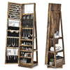 3-in-1 Jewelry Cabinet 360° Swivel Armoire Storage Unit w/Full Length Mirror