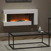 52inch Fireplace Electric Wall Heater LED Flame White Surround Standing Remote