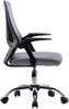 Office Chair with Flip-up Armrest - Mesh Back, Gas Lift, Swivel, Managerial Desk