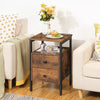 Bedside Table with Drawer Side Table End Table Nightstand Industrial