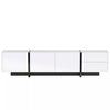 Modern TV Unit Cabinet TV Stand with Storage For Living Room High Gloss White