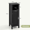 Multifunctional Corner Storage Cabinet Bathroom Rack Stand Black