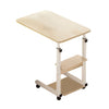 C-Shaped Mobile Table Sofa Over Bed Side Nightstand w/ Casters Height Adjustable