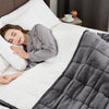Grey Cotton/Fleece Weighted Blanket Throw Bedding Sensory Premium Adults Kids UK