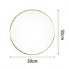 50CM Round Bathroom Wall Mounted Mirror Vanity Mirror Brushed Gold Metal Frame