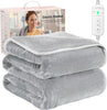 Heated Blanket Electric Blanket, Soft Flannel Electric Throw (130x160CM) - GREY