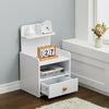 Extra Tall Bedside Cabinet Nightstand Side Table Shelf Bookshelf Storage Drawer