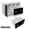 Roilling File Cabinet Home Office Printer Stand Side Cupboard Storage Cabinet