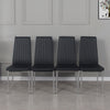 Set of 4/6 Diamond Dining Chairs Metal Legs High Back Seat Dining Room Furniture