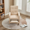 Rocking Chair w/ Adjustable Footrest for Living Room Teddy Fabric Rocking Chair
