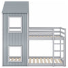 Wooden Bunk Beds Treehouse Bed Frame 3FT Single Cabin Kids Sleeper House Canopy