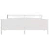 Bed Frame with Headboard White 180x200 King Solid Wood Pine P9N7