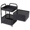Rotating Veg Fruits Trolley Basket Rack Metal Kitchen Bathroom Storage Shelf UK