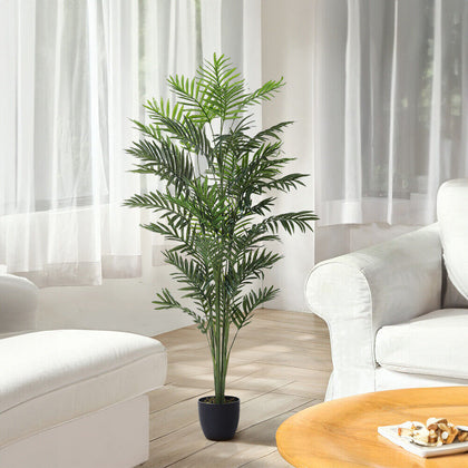160cm Large Faux Palm Tree Fake Artificial Green Plants Realistic Tree Garden UK