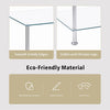 Square Clear Tempered Glass Sofa Side End Table Bedside Table with Storage Shelf