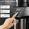 BioloMix Electric Burr Coffee Grinder 30 Gears with Visual Bean Storage