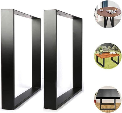 2pcs Rectangle Industrial Metal Steel Table Leg Dining Bench Cabinet Office Desk