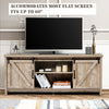 Wooden TV Cabinet Entertainment Center Sliding Door TV Stand for 60” TV Grey