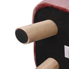 Small Square Footstool Footrest Pouffe Shoe Foot Stool Padded Ottoman Wooden Leg