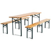 Outdoor Patio Folding Table Chairs Bench Set Dining Beer Garden Wooden Furniture