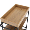 Industrial Drinks Trolley Kitchen Bar Shelves Storage Unit Wine Serving Cart UK