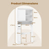 Standing Toilet Rack Over-the-Toilet Storage Cabinet-White