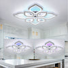 LED Crystal Ceiling Light Semi Flush Mount Ceiling Lamp With RGB Backlight Nsdpg
