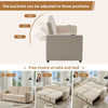 3 SEATER SOFA BED 207 CM CONVERTIBLE PULL OUT SOFA BED WITH CUP HOLDERS BEIGE
