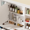 White Dressing Table LED Mirror 7 Drawers Vanity Makeup Desk Set Bedroom 3Modes