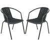 Garden Patio Square Table and 2/4 Stacking Chairs Outdoor Bistro Furniture Set