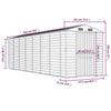 LAPOOH Garden Shed Grey 191x640x198 Galvanised Steel,Garden Storage Shed, N8S1