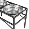 Raised Dog Bowls Pet Feeder Raised Elevated Stainless Steel Food Water Bowls