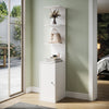 Corner Cabinet High Gloss Storage Shelves Bookcase White Floor Sideboards 160cm