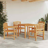5-Piece Garden Dining Set - Solid Teak Wood Construction - Suitable for M1T1