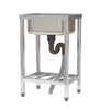 Stainless Steel Commercial Catering Sink Single Bowl Drainer Units Kitchen Basin