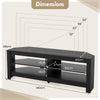 Corner TV Stand 3-Tier Entertainment Center Console Table w/Shelves